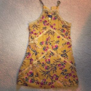 Flowered halter neck dress. Worn once!